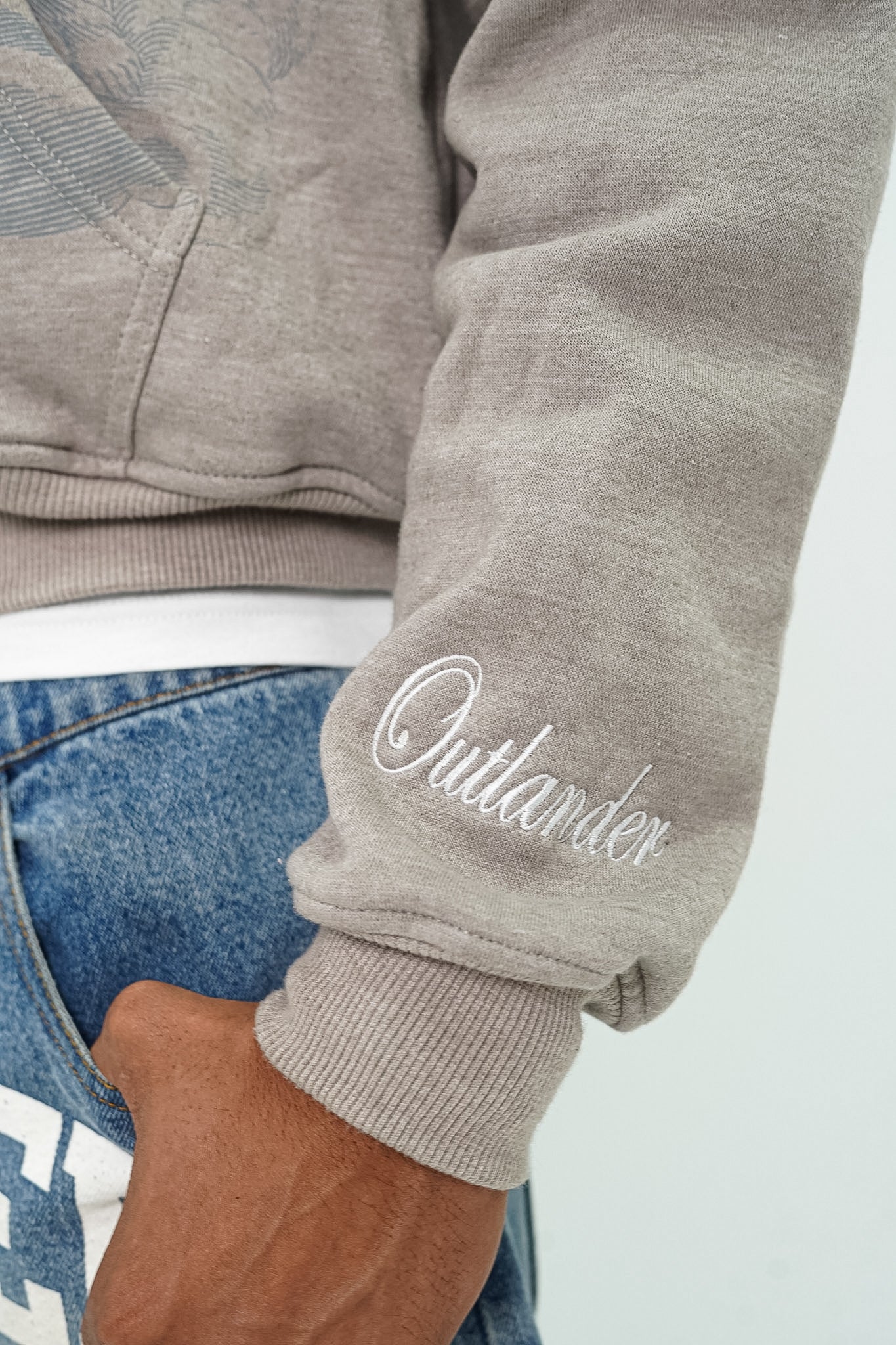 “GREY” Angel Statement Zip-Up