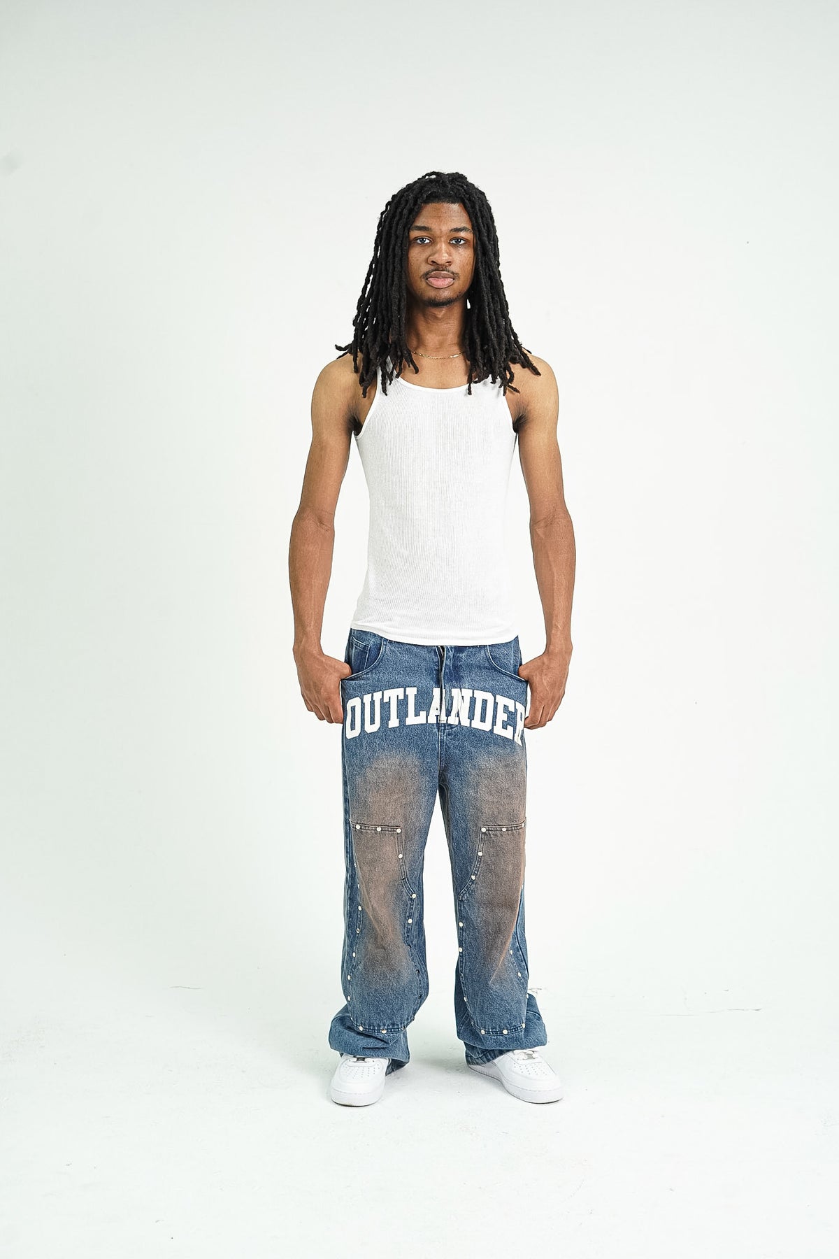 "RELAXED" OUTLANDER STONE JEANS