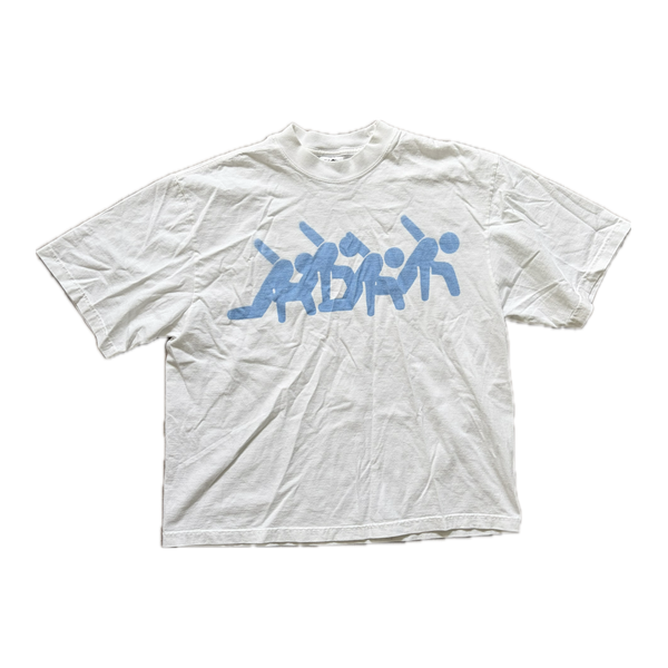 WHITE & BLUE ESSENTIAL TEE