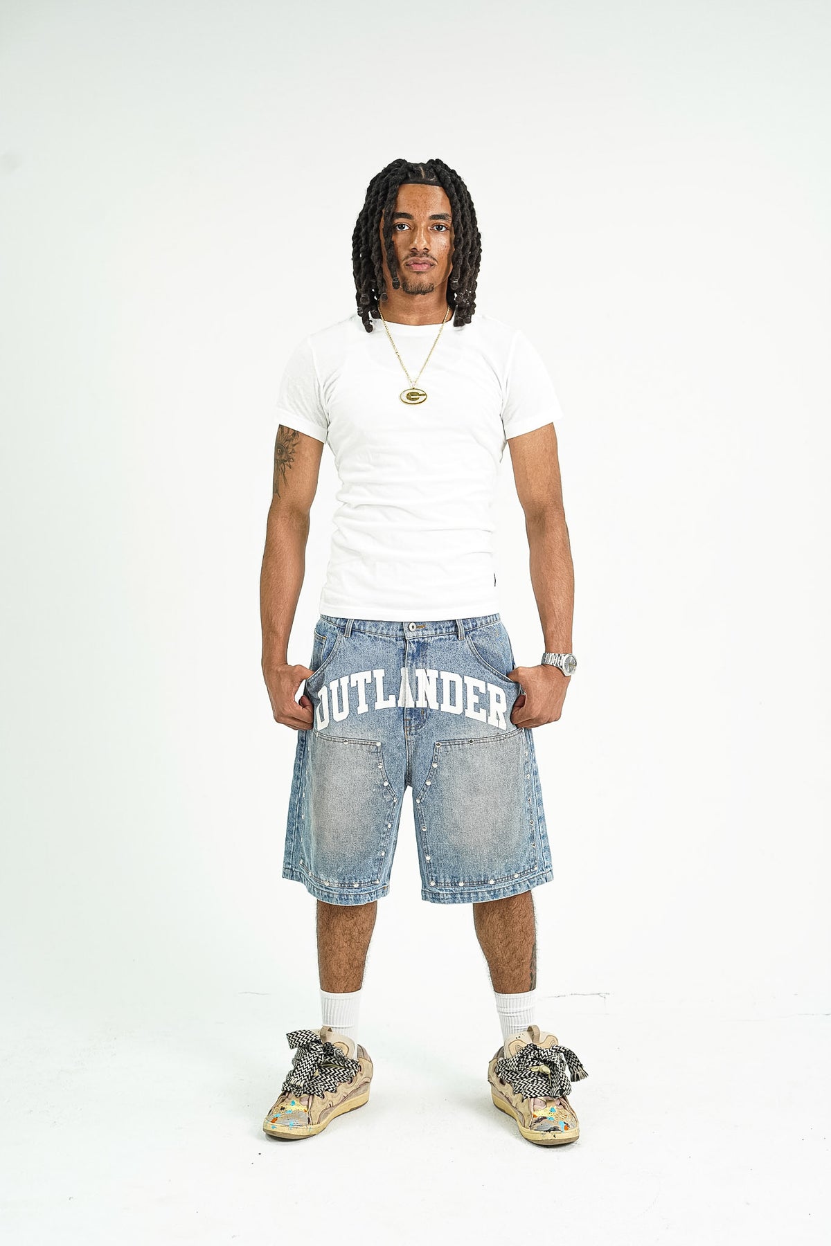 "BLUE" OUTLANDER STONE JORTS