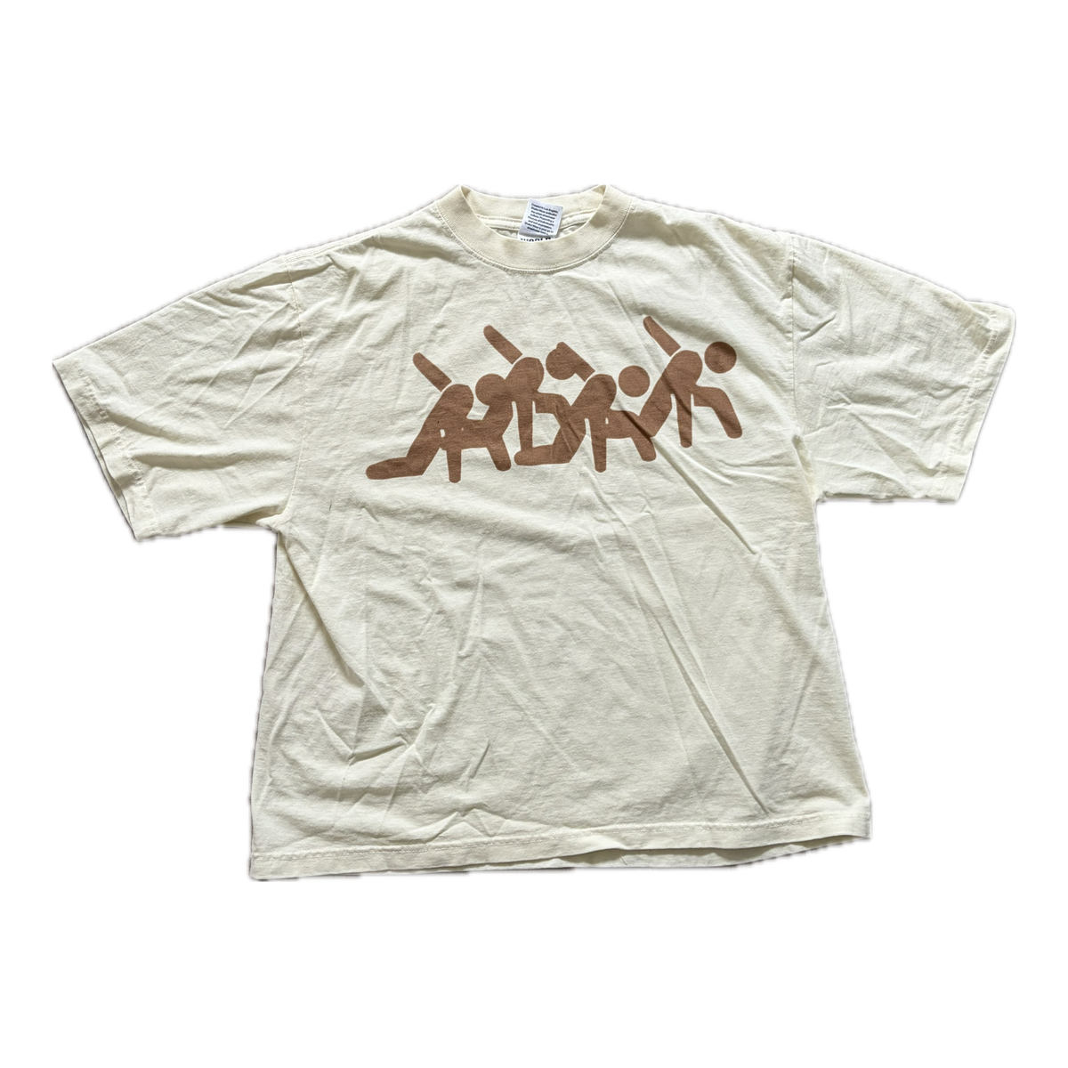 CREAM & BROWN ESSENTIAL TEE