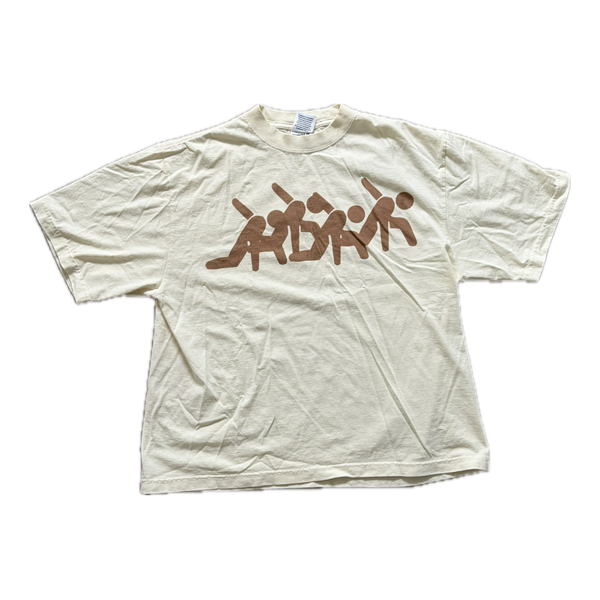 CREAM & BROWN ESSENTIAL TEE