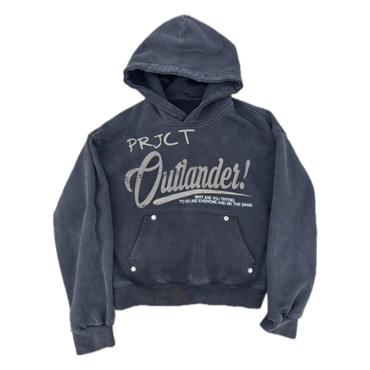 "GREY" Rhinestone Statement Hoodie