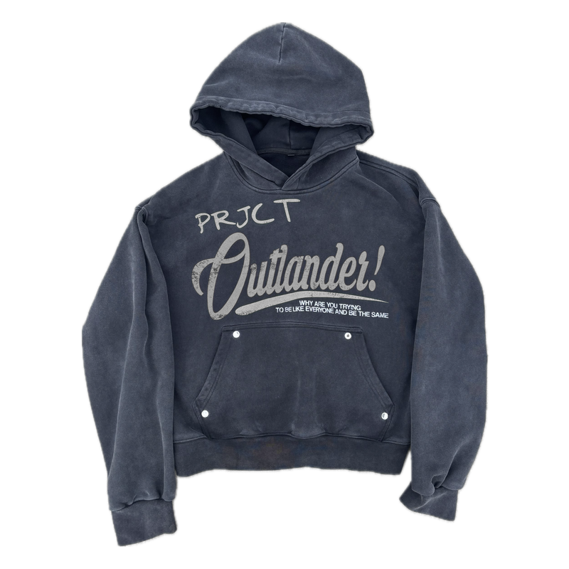 "GREY" Rhinestone Statement Hoodie