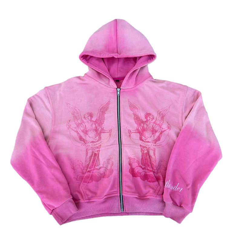 “PINK” Angel Statement Zip-Up